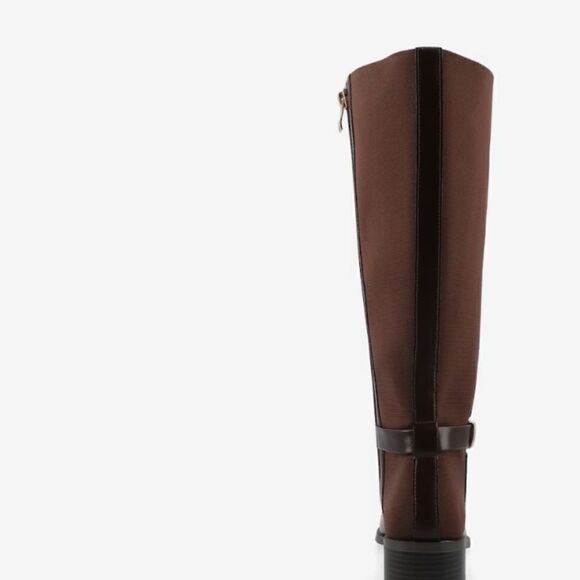 Journee Collection Londyn tall dark brown boot with stretch gore size 6.5 NWT - Picture 3 of 10
